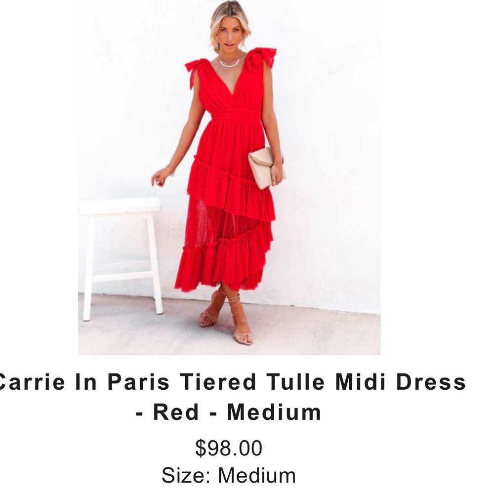 VICI Red Tulle Dress